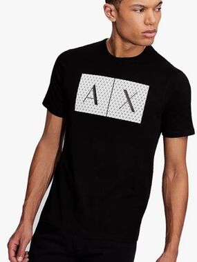 Armani Exchange Men's Triangulation Crew Neck T-Shirt - Medium